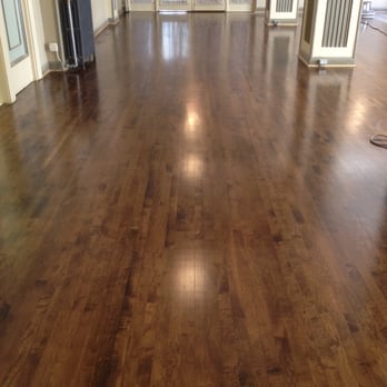 Maple Ballroom Stained Dark Walnut Color With Satin Finish Yelp