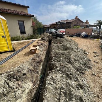 SoCal Rooter & Hydrojet - Running 160 feet of new sewer line for an adu in the city of Newport coast . We used an excavator , home will get new landscaping. - Plumbing Near Me - La Verne, California SoCal Rooter & Hydrojet - Running 160 feet of new sewer line for an adu in the city of Newport coast . We used an excavator , home will get new landscaping. - Plumbing Near Me - La Verne, California