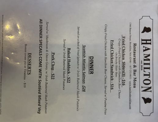 Hamilton Restaurant & Bar by null