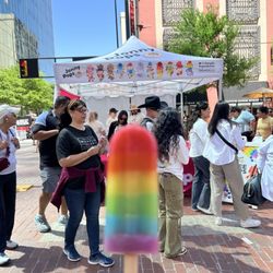 Main St Fort Worth Arts Festival - Welcoming Jonny Pops given out on this hot Saturday at Main Street Fort Worth Arts Festival 2025!