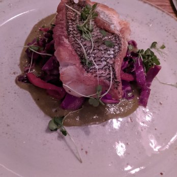 Metropolis - Seared black bass - New American Near Me - Boston, Massachusetts