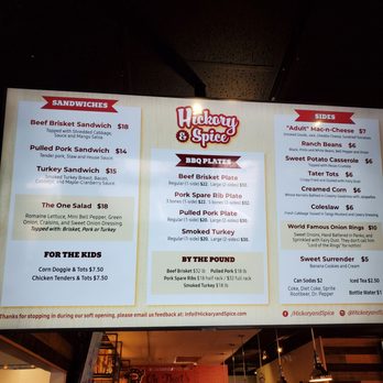 Hickory & Spice - Menu as of 5/2022 - Barbeque Near Me - Orange, California Hickory & Spice - Menu as of 5/2022 - Barbeque Near Me - Orange, California