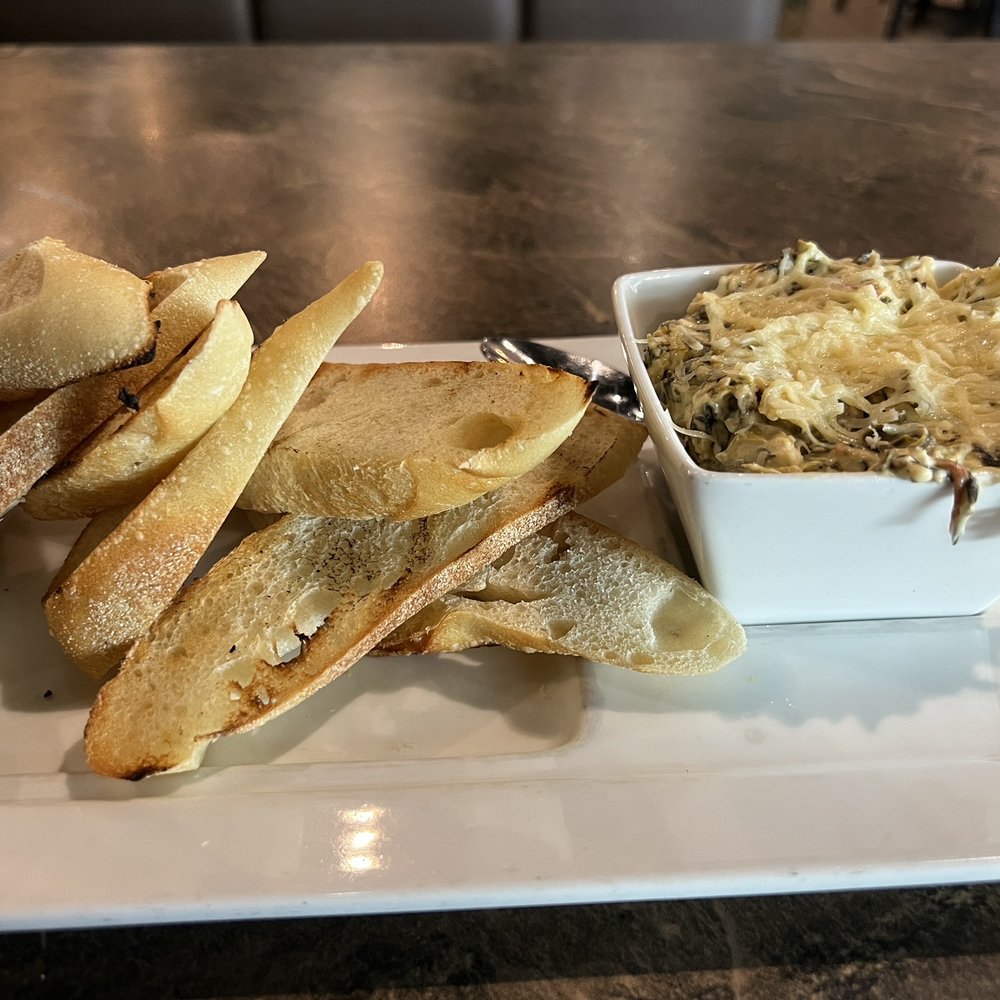 Uncork'd Bar & Grill - Spinach Dip and Crostinis - Wine Bars Near Me - McKinney, Texas Uncork'd Bar & Grill - Spinach Dip and Crostinis - Wine Bars Near Me - McKinney, Texas
