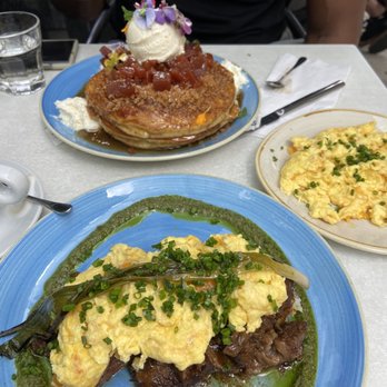 B Bistro + Bakery - Steak and eggs, pancakes with cream cheese and guava. - Bakeries Near Me - Miami, Florida