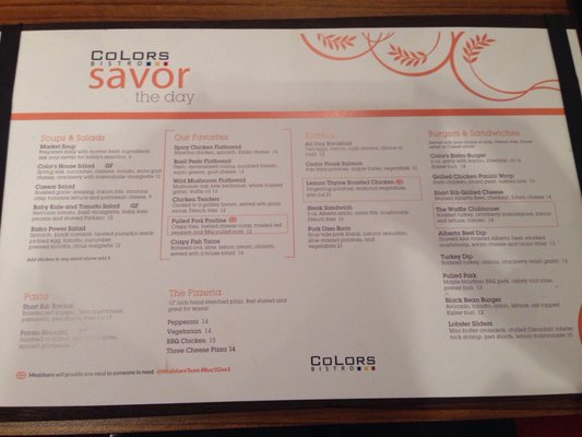 Menu photo 2 Colors Bistro Calgary, AB Menu photo 2 Colors Bistro Calgary, AB