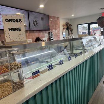 The Rolling Cones - Inside ordering area. Clean and cool A/C! - Ice Cream & Frozen Yogurt Near Me - Lubbock, Texas