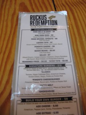 Menu photo 5 Ruckus & Redemption Wilson, NC