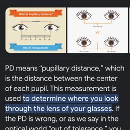 Proof that correct PD is necessary to see with glasses.