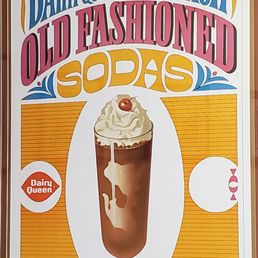 A huge "older" (vintage) poster on the opposite wall.