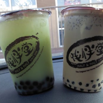 Half & Half Tea Express - Honey Dew yogurt and Oolong milk tea SUPERSIZE. - Coffee & Tea Near Me - Rowland Heights, California