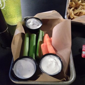 Buffalo Wild Wings - Veggies for two people plus sides of ranch and blue cheese - Sports Bars Near Me - Petaluma, California Buffalo Wild Wings - Veggies for two people plus sides of ranch and blue cheese - Sports Bars Near Me - Petaluma, California