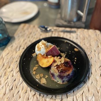 Undiscovered Charleston - Course 3 - dessert with locally grown peaches - Food Tours Near Me Undiscovered Charleston - Course 3 - dessert with locally grown peaches - Food Tours Near Me