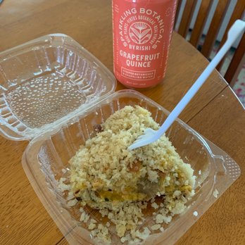Shellattés - Egg bake! And one of their delicious sparkling water options. - Coffee & Tea Near Me - Neenah, Wisconsin