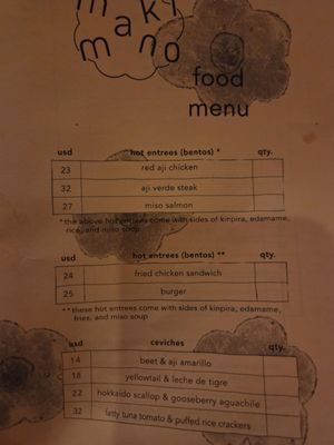 Menu photo 1 Maki A Mano New York, NY
