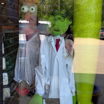 American Science & Surplus - Beaker & Bunsen (& Kermit!) waiting to greet you! - Toy Stores Near Me - West Chicago, Illinois