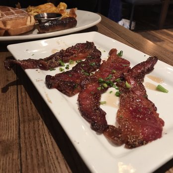 First Watch - Spring special: Millionaire Bacon-brown sugared, peppery, maple syruped goodness! - Cafes Near Me - Houston, Texas First Watch - Spring special: Millionaire Bacon-brown sugared, peppery, maple syruped goodness! - Cafes Near Me - Houston, Texas