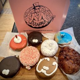 Selection of donuts + fritter from our latest Voodoo donut run