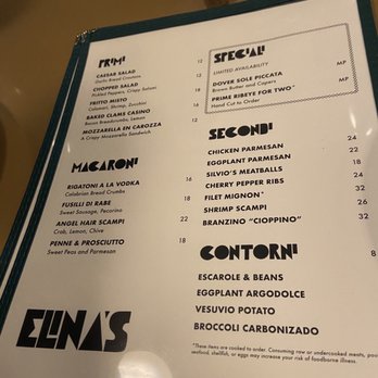 Elina's - Menu 10/23/21 BYO! - Italian Near Me - Chicago, Illinois Elina's - Menu 10/23/21 BYO! - Italian Near Me - Chicago, Illinois