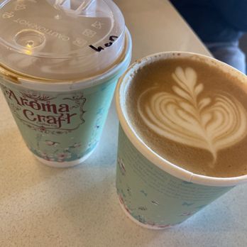 Aroma Craft Coffee - Honey latte and a brown sugar latte - Coffee Roasteries Near Me - Walnut, California Aroma Craft Coffee - Honey latte and a brown sugar latte - Coffee Roasteries Near Me - Walnut, California