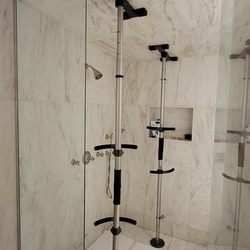 Total Mobility Services - Modern Safety Grab Bar-Poles. Say no to slip and fall! #no drilling #keepitclassy