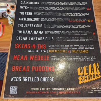 Mean Sandwich - Menu - Sandwiches Near Me - Seattle, Washington