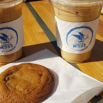 Coffee Muse - Dirty Vanilla Chai, Latte and Chocolate chip cookie. 10/10 - Coffee & Tea Near Me - Santa Ana, California Coffee Muse - Dirty Vanilla Chai, Latte and Chocolate chip cookie. 10/10 - Coffee & Tea Near Me - Santa Ana, California
