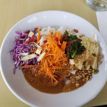 Workshop Vegetarian Cafe - Rice Noodles w/ Cashew Sauce - Vegetarian Near Me - North Vancouver, British Columbia Workshop Vegetarian Cafe - Rice Noodles w/ Cashew Sauce - Vegetarian Near Me - North Vancouver, British Columbia