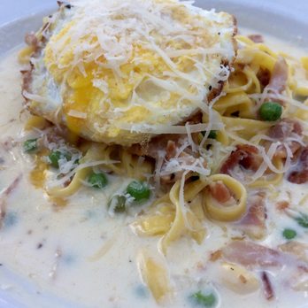 Bravo! Italian Kitchen - Linguine Carbonara with "sunny-side up" egg - Italian Near Me - Brookfield, Wisconsin Bravo! Italian Kitchen - Linguine Carbonara with "sunny-side up" egg - Italian Near Me - Brookfield, Wisconsin