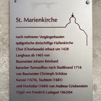 Kirche St. Marien - ... Hinweistafel ... - Churches Near Me - Weißenfels, ST