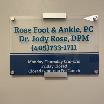 Rose Jody G DPM - Dr.Rose's credentials and phone number - Podiatrists Near Me - Yukon, Oklahoma