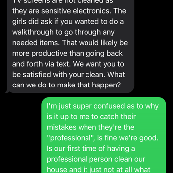 Prestigious Cleaning Services - Jen stating that electronics were not supposed to be cleaned but they cleaned it anyways. - Home Cleaning Near Me - Granite Bay, California