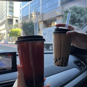 Black Sugar - Strawberry Lychee Green Tea and Spiced Ginger Tea Latte - Bubble Tea Near Me - San Francisco, California Black Sugar - Strawberry Lychee Green Tea and Spiced Ginger Tea Latte - Bubble Tea Near Me - San Francisco, California