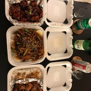 Fire Chicken - Red Chicken Gangjung (Top), Bulgogi (Middle), Fire Chicken Gangjung (Bottom) - Korean Near Me - St. Louis, Missouri Fire Chicken - Red Chicken Gangjung (Top), Bulgogi (Middle), Fire Chicken Gangjung (Bottom) - Korean Near Me - St. Louis, Missouri