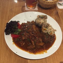 Grammophon - The dumplings were great.  Beef and beer gravy was off the hook!