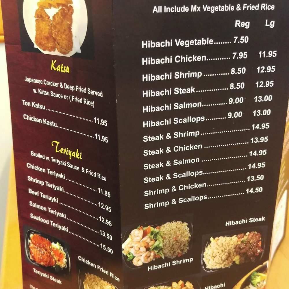 Asian House - Menu as of 5/8/2017 - Japanese Near Me - Madison, Alabama