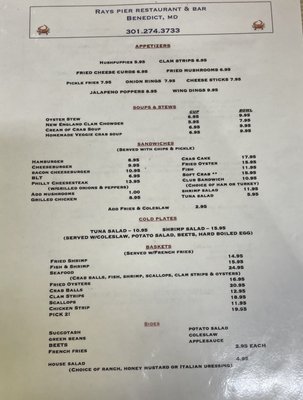 Menu photo 2 Ray's Pier Benedict, MD Menu photo 2 Ray's Pier Benedict, MD