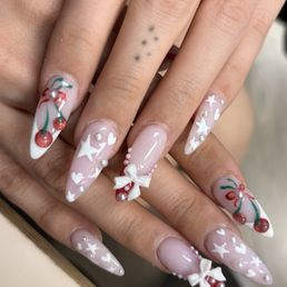 Acrylic Full Set and Valentine's day Design Acrylic Full Set and Valentine's day Design