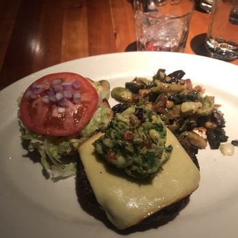 Third and Hollywood - Corn and black bean burger with brussel sprouts - New American Near Me - Columbus, Ohio