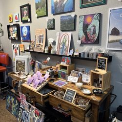 Bottle & Bottega by Painting with a Twist - Gift area with jewelry, art, cards and more