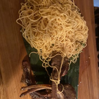 Eathai - Grilled Lamb chop with garlic egg noodle - Thai Near Me - Boca Raton, Florida Eathai - Grilled Lamb chop with garlic egg noodle - Thai Near Me - Boca Raton, Florida