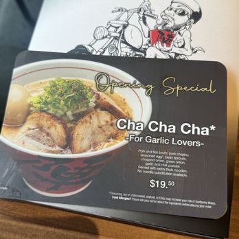 JINYA Ramen Bar - Fort Collins - Cha Cha Cha Opening Special - Ramen Near Me - Fort Collins, Colorado