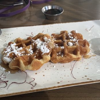 Bloom Room Social | Best Brunch in Suwanee, GA - Waffles withiut the chicken in top - Breakfast & Brunch Near Me - Suwanee, Georgia