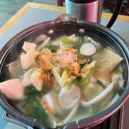 Fish cake and seafood stew