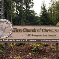 First Church of Christ Scientist - Christian Science Church, Olympia -- street sign
