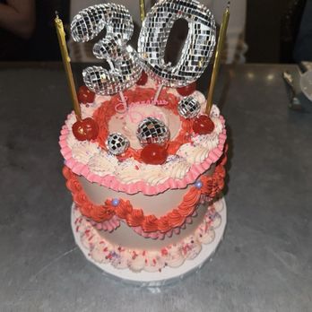 Just Baked - Pink cake (candles and topper not included) - Coffee & Tea Near Me - Paso Robles, California Just Baked - Pink cake (candles and topper not included) - Coffee & Tea Near Me - Paso Robles, California