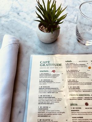 Menu photo 1 Cafe Gratitude Venice, CA