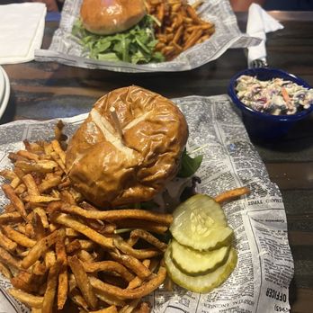 Flat Iron Tap - Incredible!  Loved the slaw! - Burgers Near Me - Lake Geneva, Wisconsin