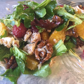 Fork & Fig - Close up of the citrus salad ! Walnuts , raspberries , orange , goat cheese , crab , and greens . Awesome - Burgers Near Me - Albuquerque, New Mexico Fork & Fig - Close up of the citrus salad ! Walnuts , raspberries , orange , goat cheese , crab , and greens . Awesome - Burgers Near Me - Albuquerque, New Mexico