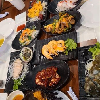 Venice Beach - Side dishes (shrimp, sea urchin, octopus, sea cucumber, sea squirt) - Seafood Near Me - Buena Park, California Venice Beach - Side dishes (shrimp, sea urchin, octopus, sea cucumber, sea squirt) - Seafood Near Me - Buena Park, California