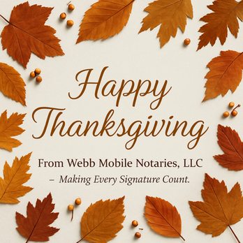 Webb Mobile Notaries - Grateful for our clients!! Thank you! - Notaries Near Me - Spring, Texas Webb Mobile Notaries - Grateful for our clients!! Thank you! - Notaries Near Me - Spring, Texas